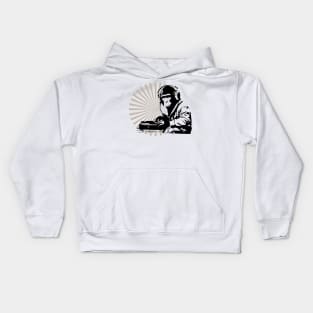 funny dj monkey Kids Hoodie